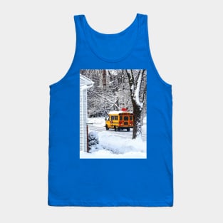 Teachers - On the Way to School in Winter Tank Top